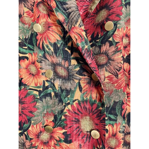 Vintage 80's/90's short sleeved blouse with sunflowers - Picture 4 of 8